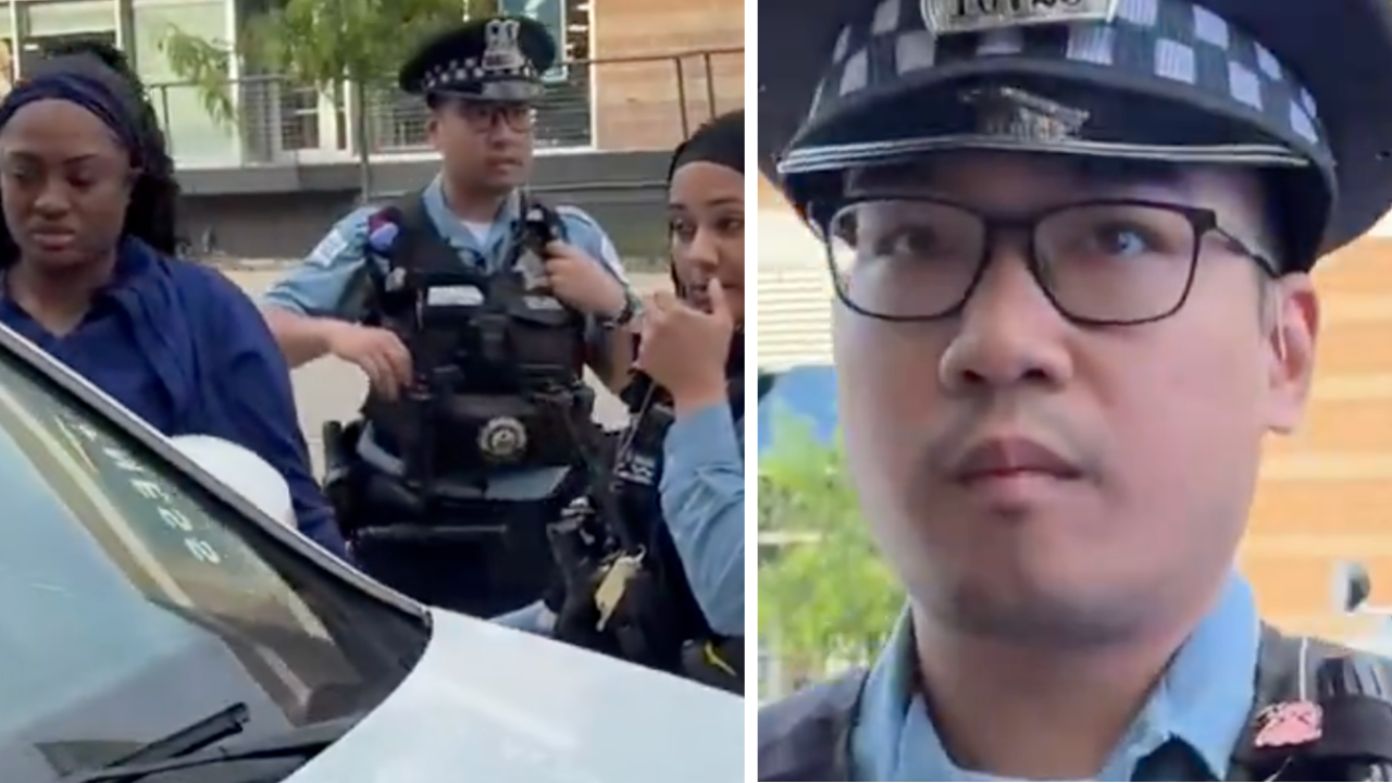 Police Have Shocking Interaction With Woman After She Runs Into Restaurant to Grab Her Food