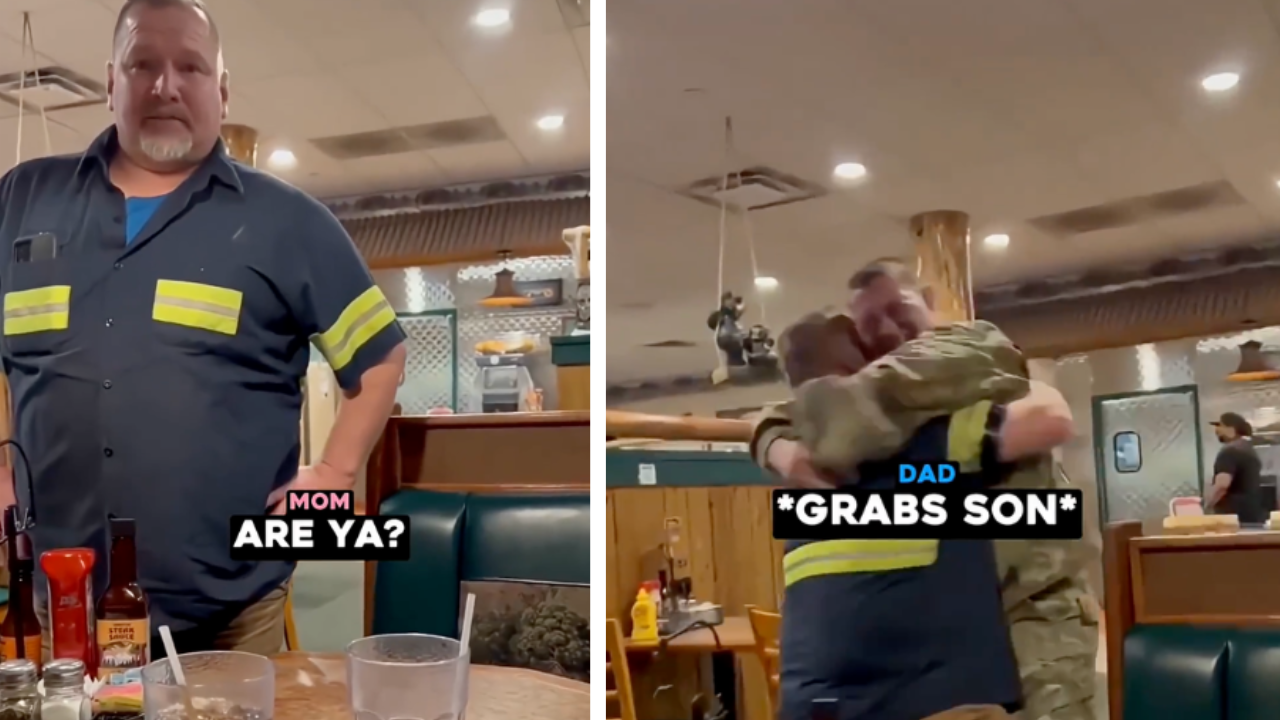 Family Surprises Exhausted Father With Military Son’s Return — ‘He Went From Beat Down by Life to Fully Alive’