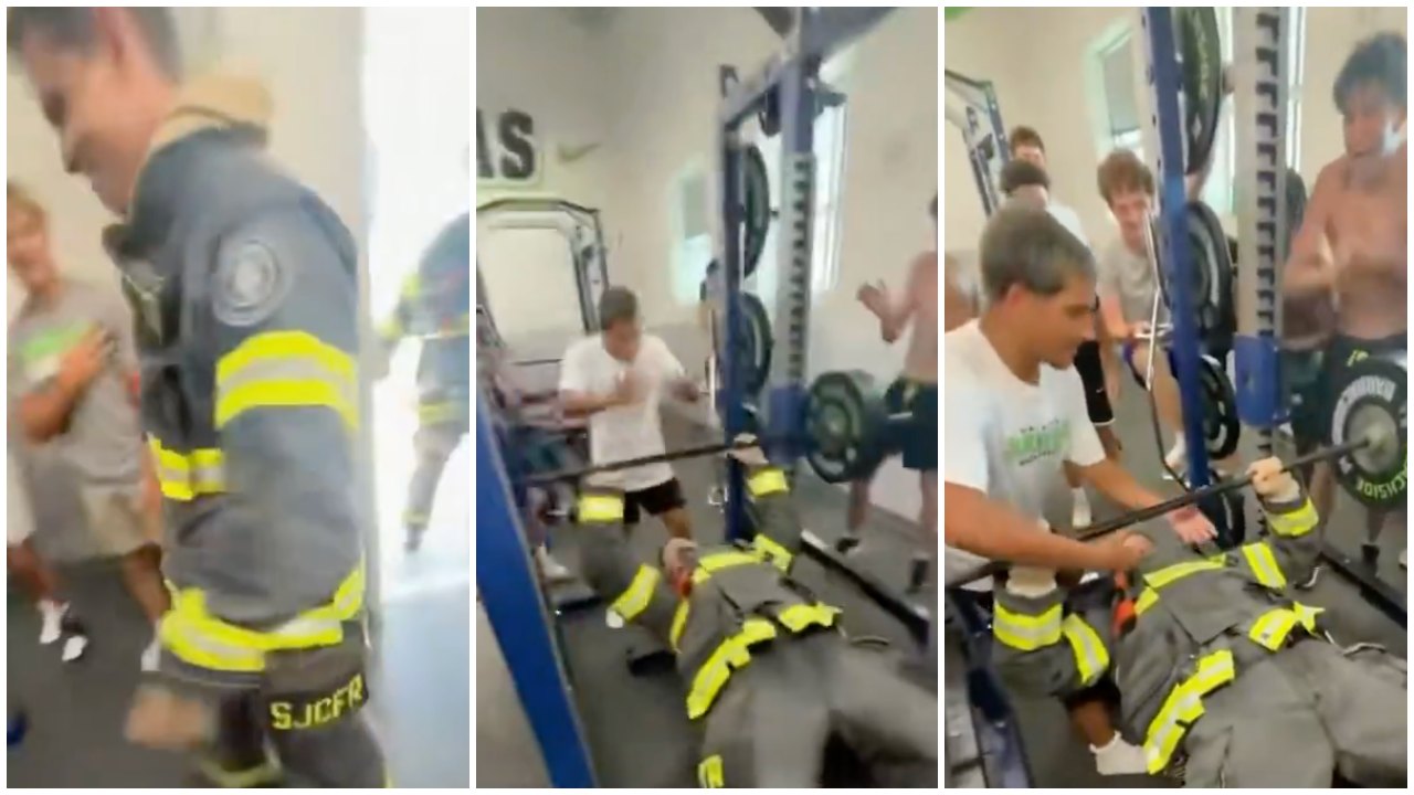 Firefighter Responds to False Alarm, Then Benches 225 Pounds