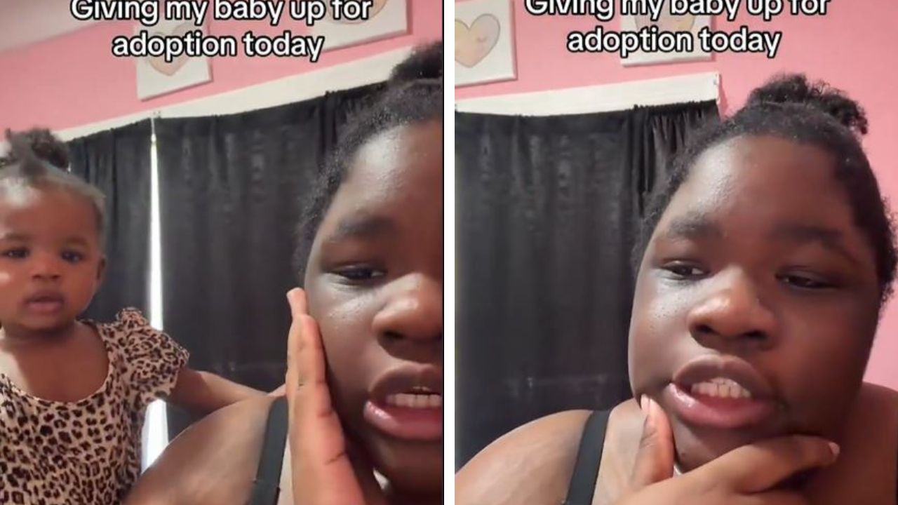 18-year-old gives up her baby for adoption.