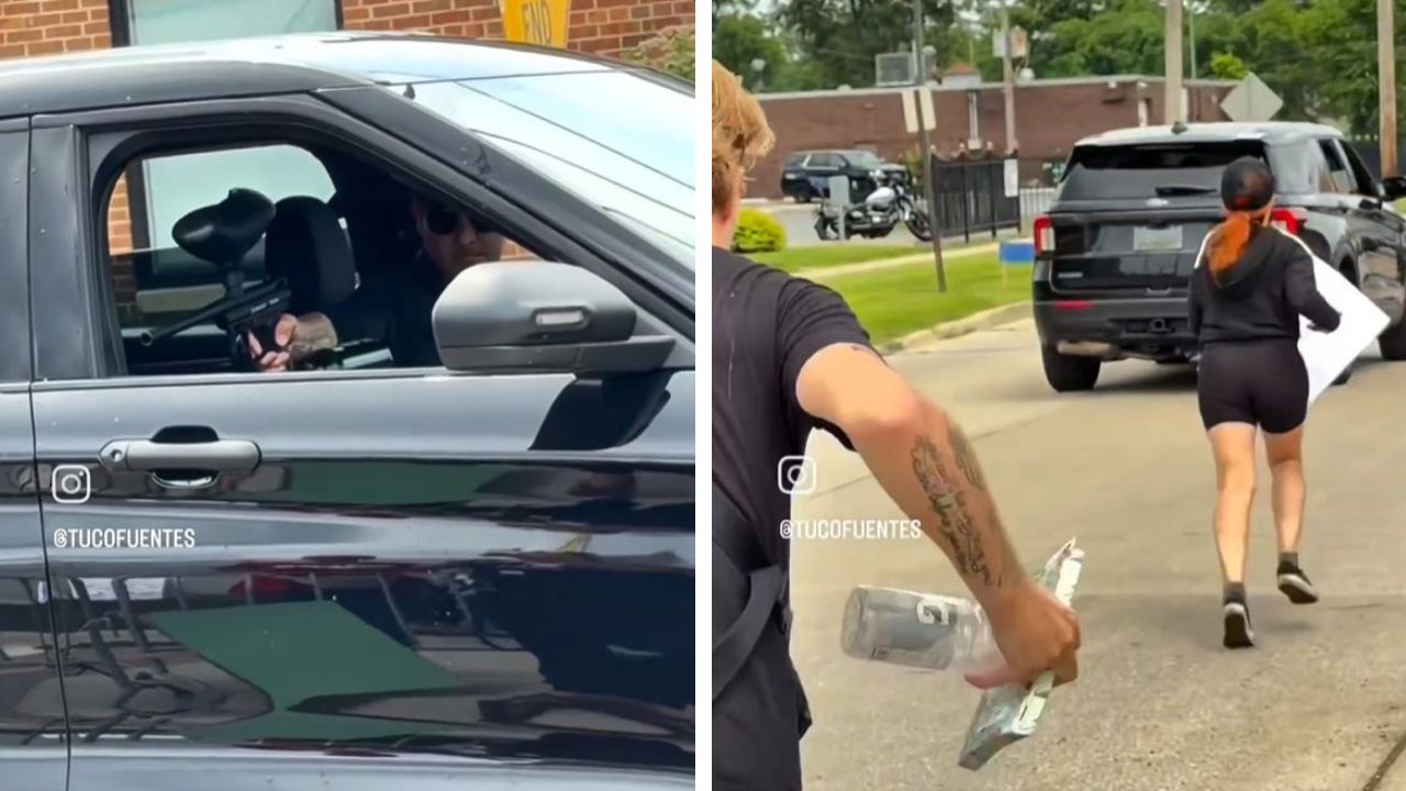 ICE agent shoots at protesters before driving away