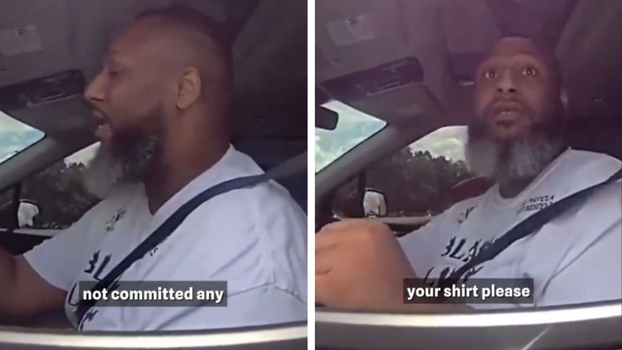 Man gets pulled over for custom license plate.