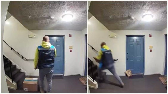 Man Wearing Amazon Vest Accused of Taking Package in Viral Video. Then Viewers Notice One Detail