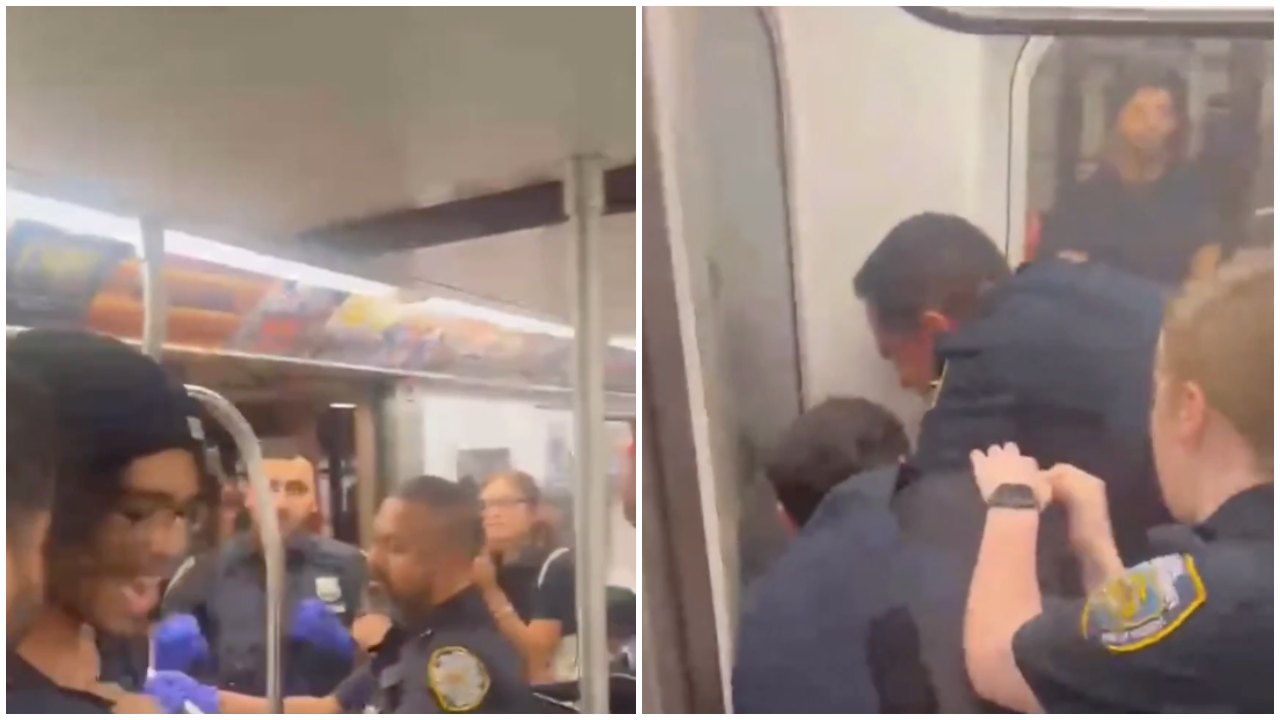 NYPD Officers Remove Man From Subway After Odor Complaint