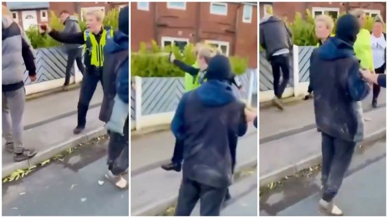Viral Video Shows Officer Spraying Bystanders, Prompting Comments Like “She’s Using It Like Flyspray”
