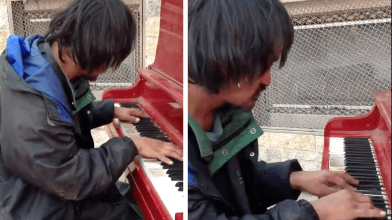 Man Experiencing Homelessness Goes Viral for Piano Talent