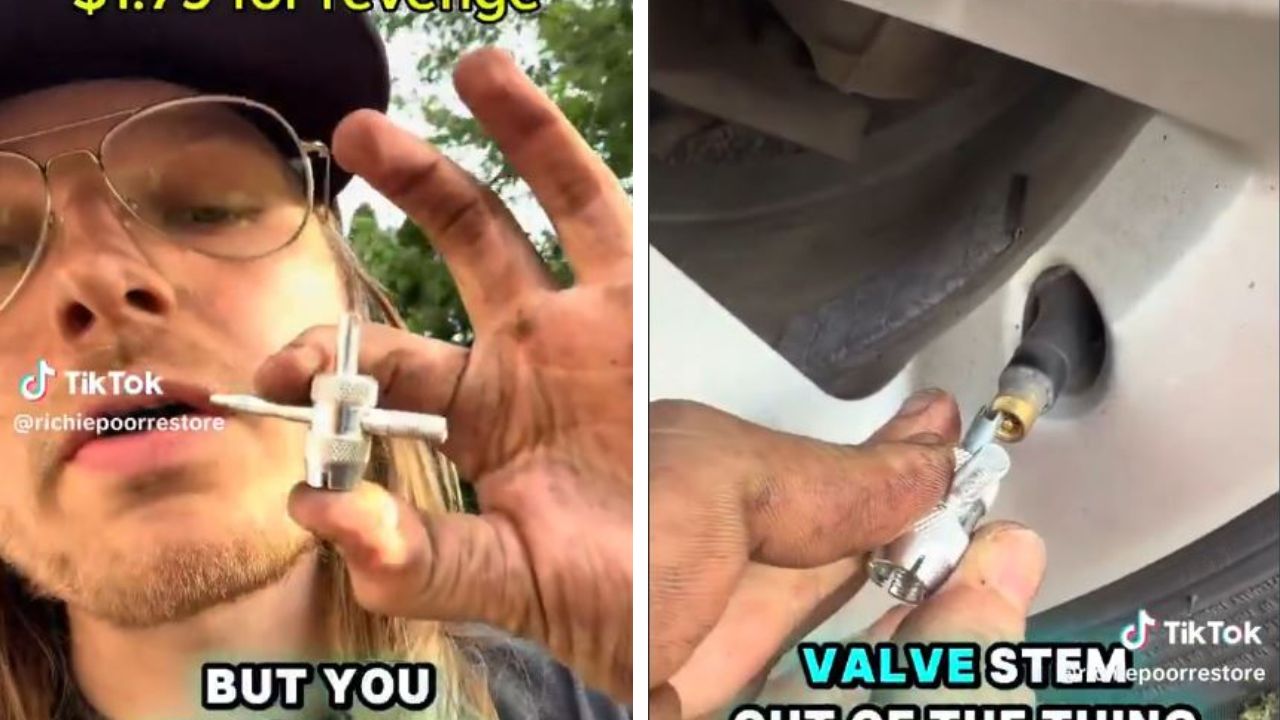 TikToker teaches how to vandalize cars without a knife.