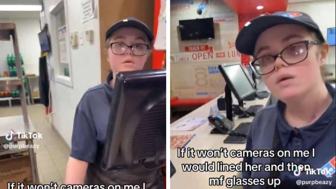TikToker berates a Domino’s employee.