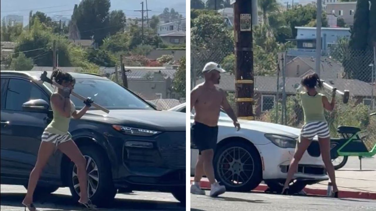 Tinashe smashes a car in LA.