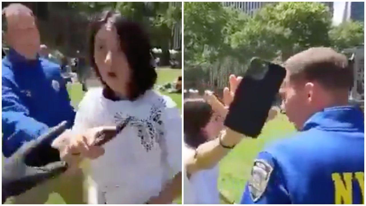 Woman Confronts Man After He Allegedly Waves Palestinian Flag