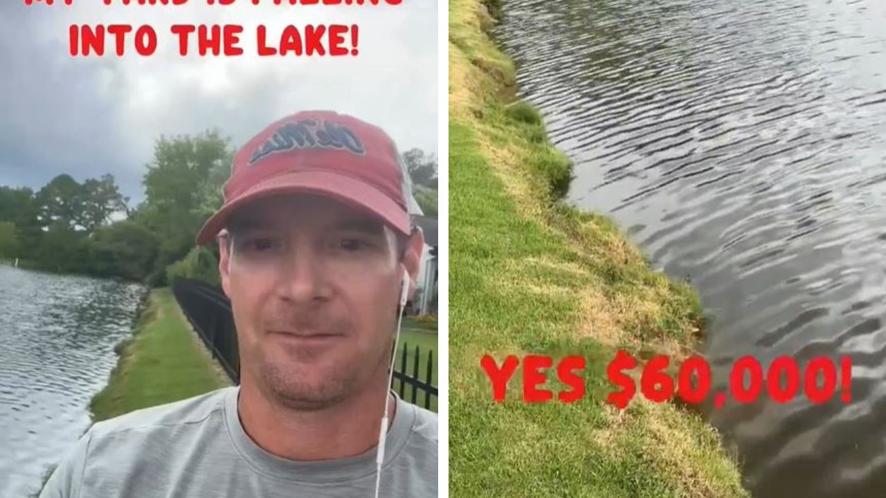 Lakefront property’s yard eroding