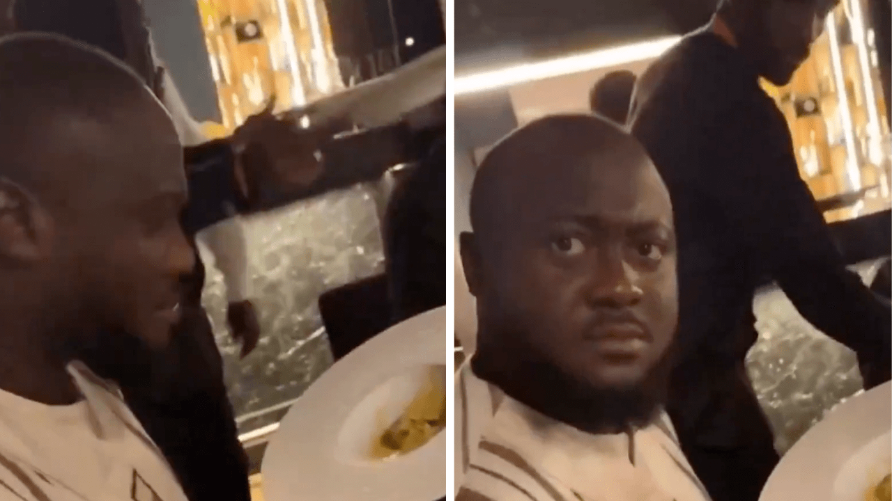 The Plates Arrive—and These Wealthy African Diners Are Clearly Not Impressed