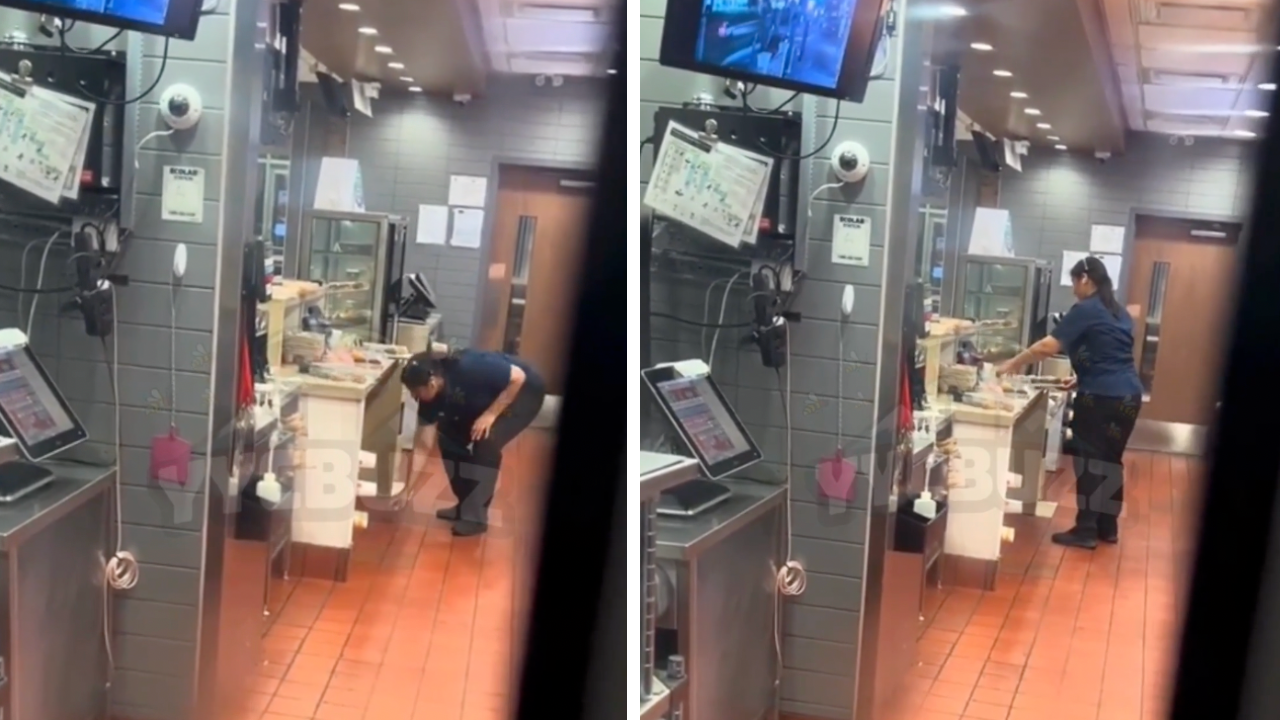 McDonald’s Worker Caught Putting Food Back on Tray