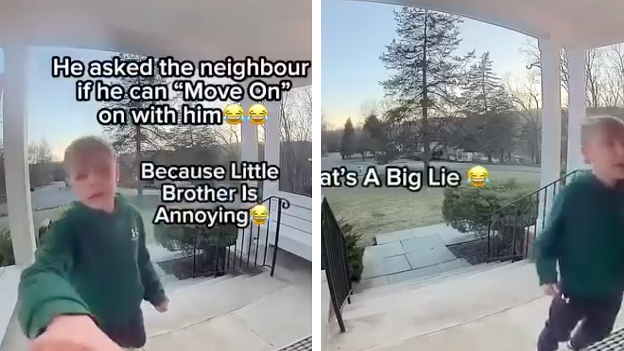 Kid Asks Neighbor, “Can I Just Move In With You?” in Viral Video