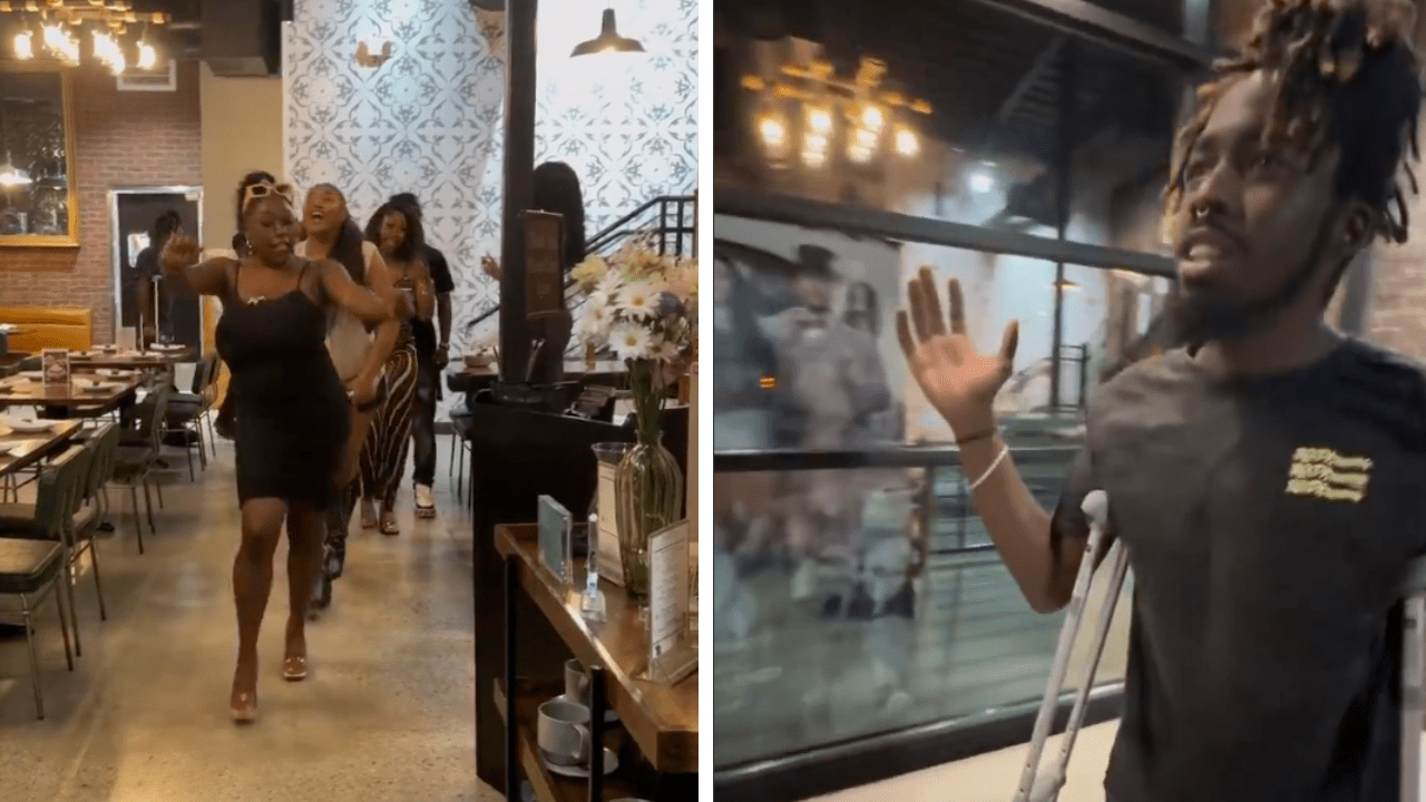 Man on Crutches Left Behind in Alleged Dine-and-Dash Video
