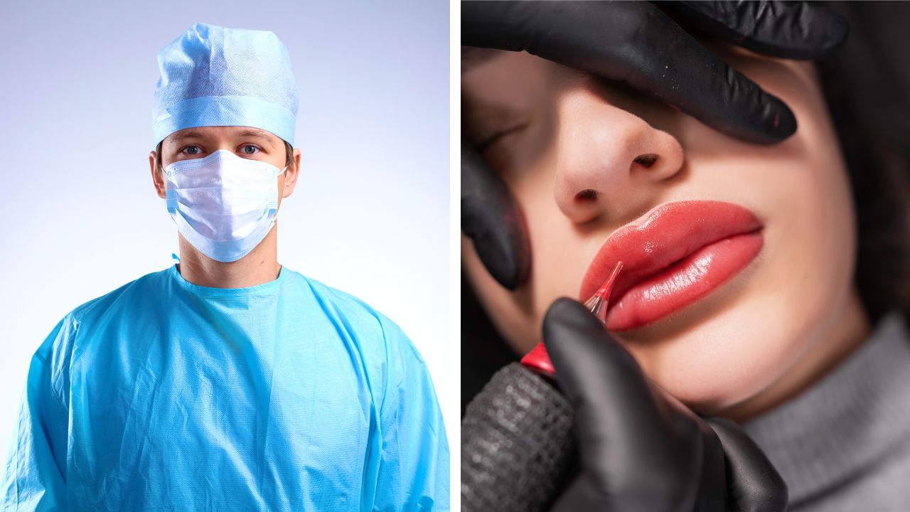 Plastic surgeon commented on TikToker's lip blushing procedure.