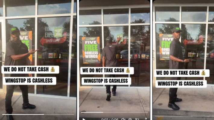 This Video on X of a Cashless Wingstop Has People Concerned About a Future Cashless Society