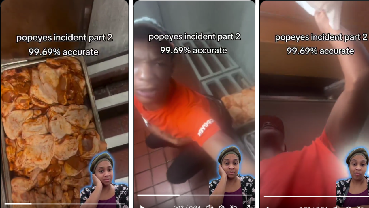Popeyes Employee Sitting Over Raw Chicken Sparks Backlash