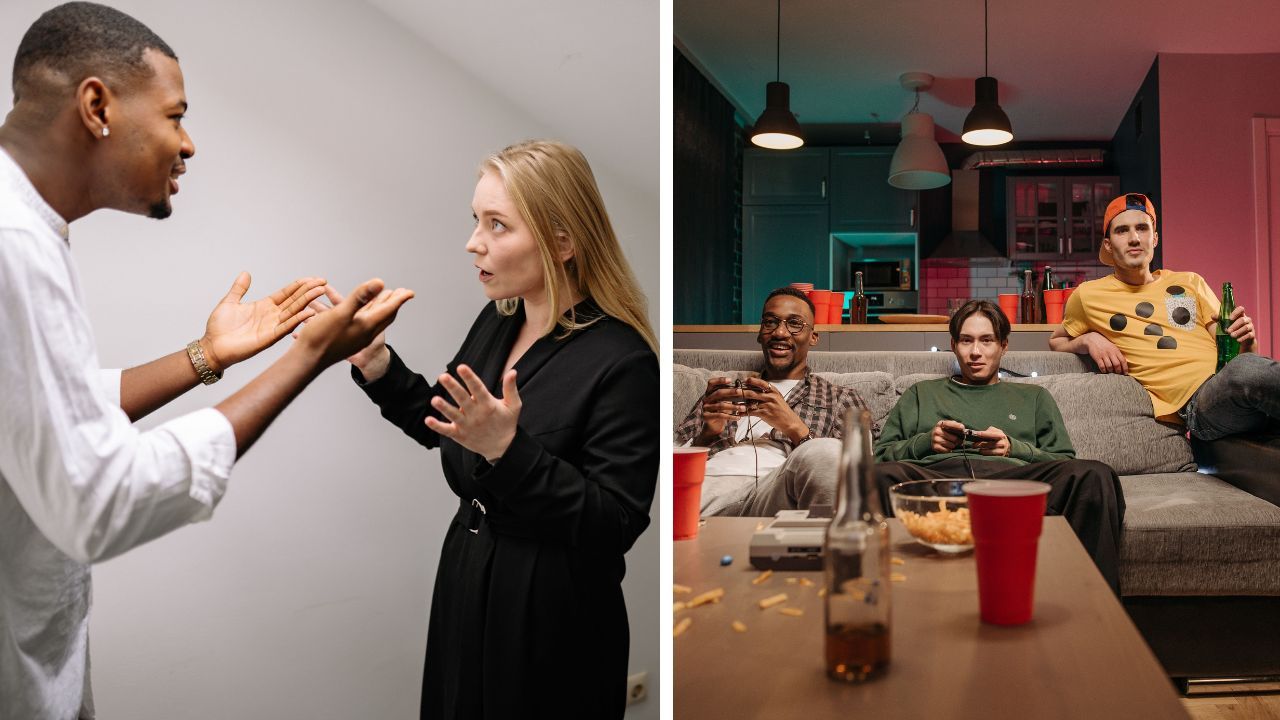 boyfriend claims girlfriend got mad when he invited friends over without discussing with her