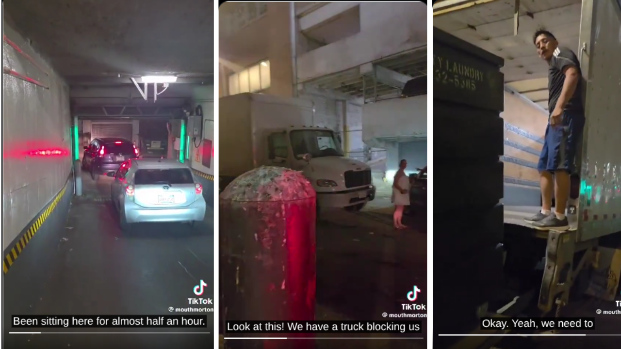 Angry Chicago Man Confronts an Alleged Foreign Truck Driver Over a Blocked Parking Garage Exit