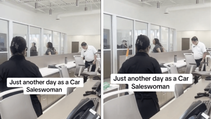 This Woman's Reaction was Belligerent After Being Denied Approval of a Vehicle at a Car Dealership