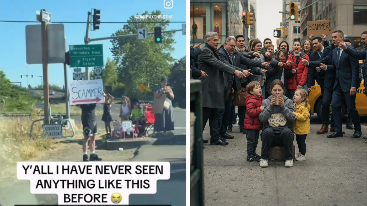 Good Samaritan?: Man Used "Scammer" Cardboard Sign to Expose a Fake Homeless Woman