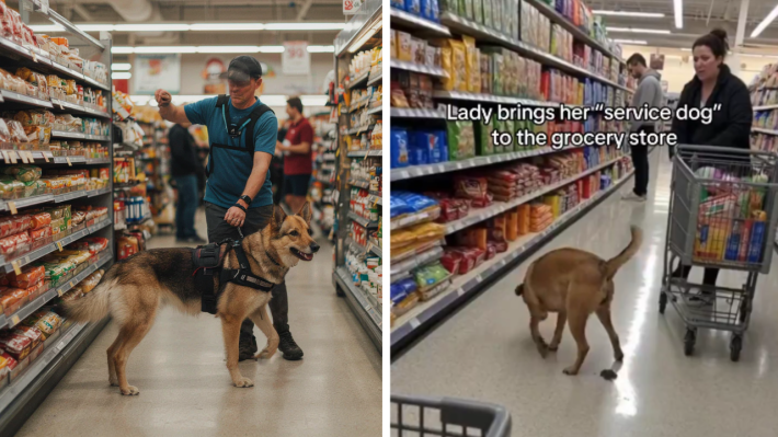 Despite Being Untrained, This Woman Claimed her Pet was a Service Dog After it Took a Dump on the Grocery Floor