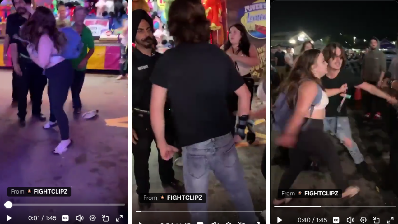A Video of a Man Fighting Security Guards to Defend a Combative Woman Goes Viral