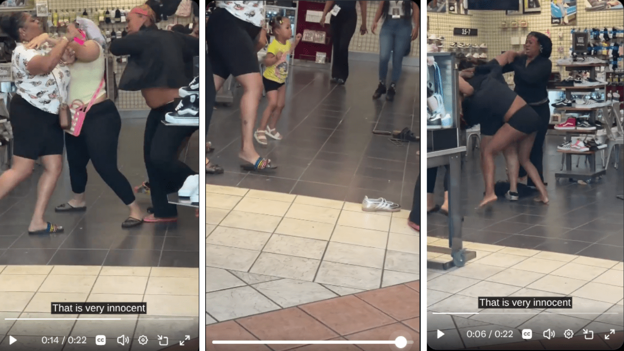 Ghetto Fatigue?: A Fight Erupts Between Multiple Black Women in a Shoe Store While Kids Watch