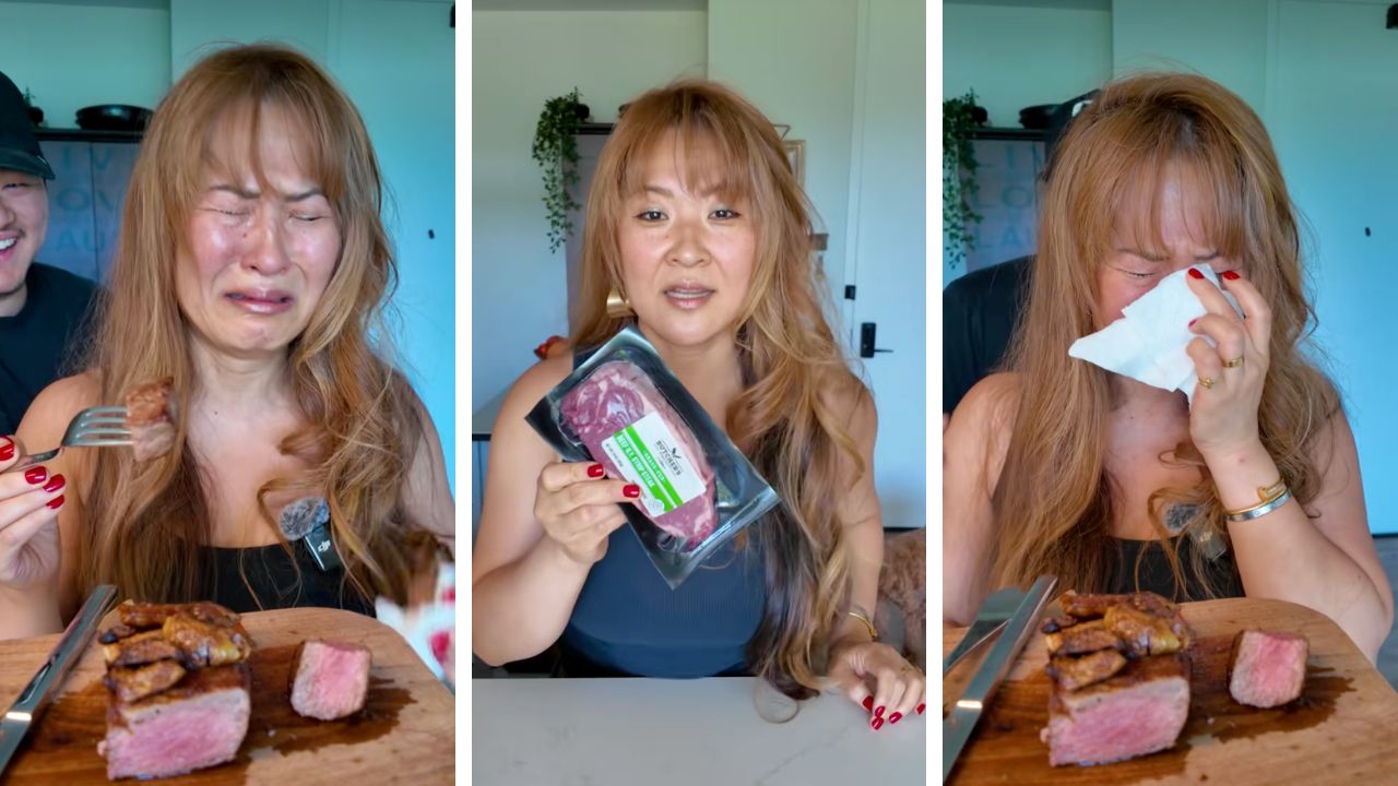 Vegan tried steak for the first time in 14 years and was moved to tears.