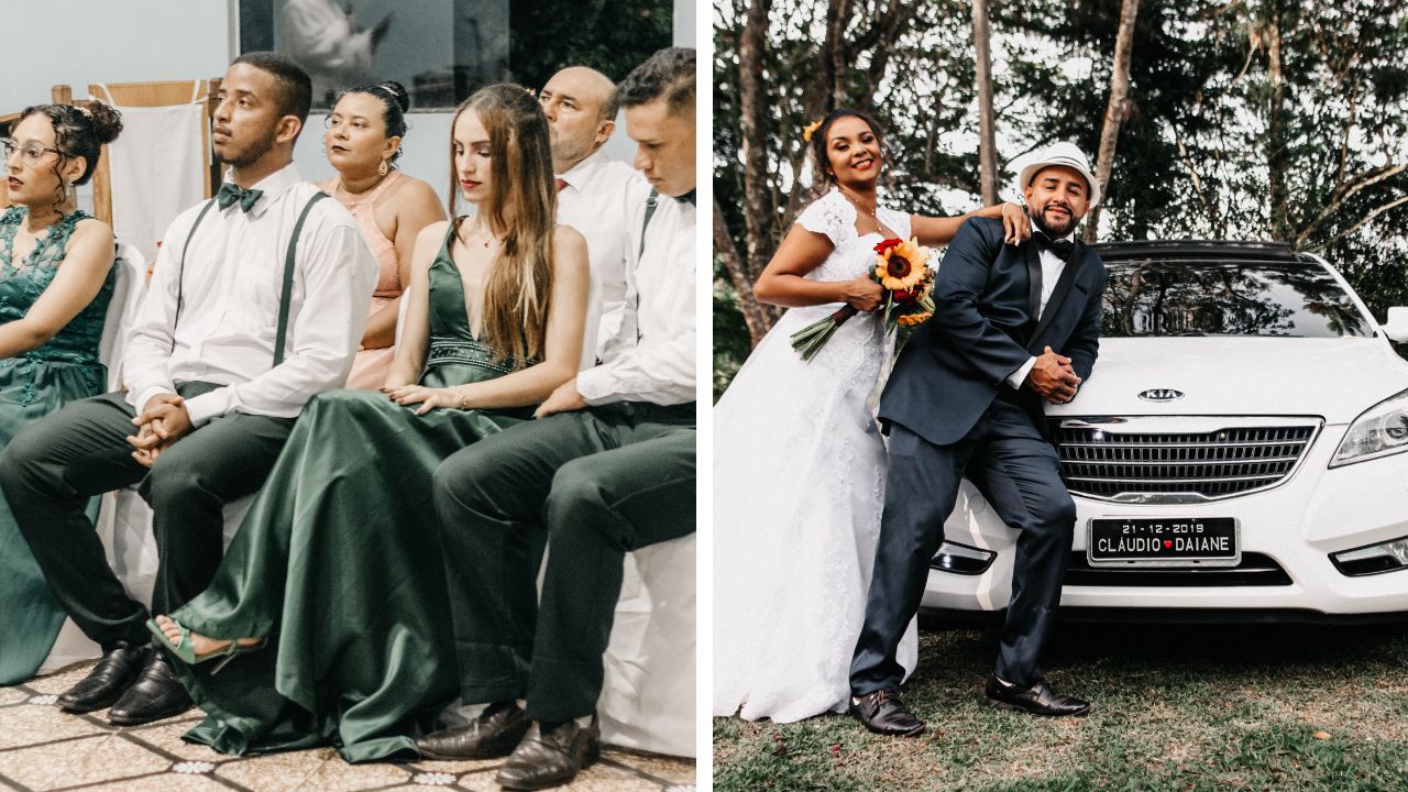 Wedding guests reportedly drove between four Los Angeles locations during an unexpectedly lengthy reception.