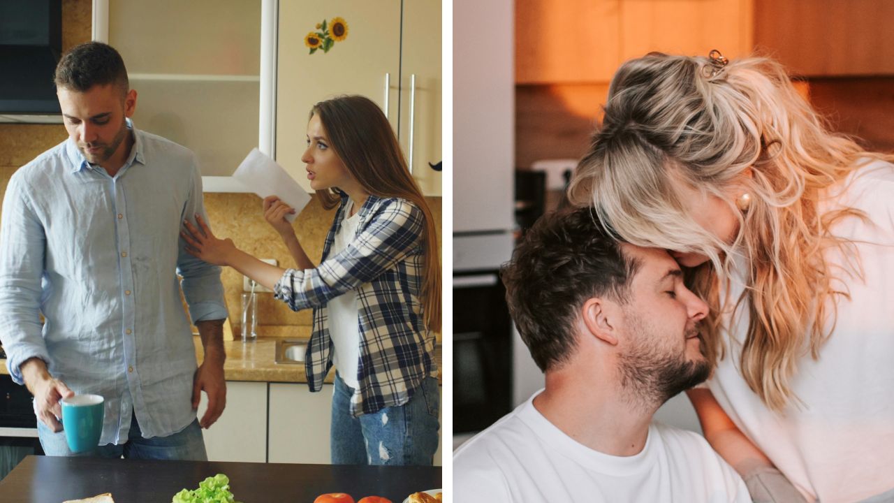Woman felt neglected by her boyfriend (L) so she cheated with someone who made her feel cared for (R).