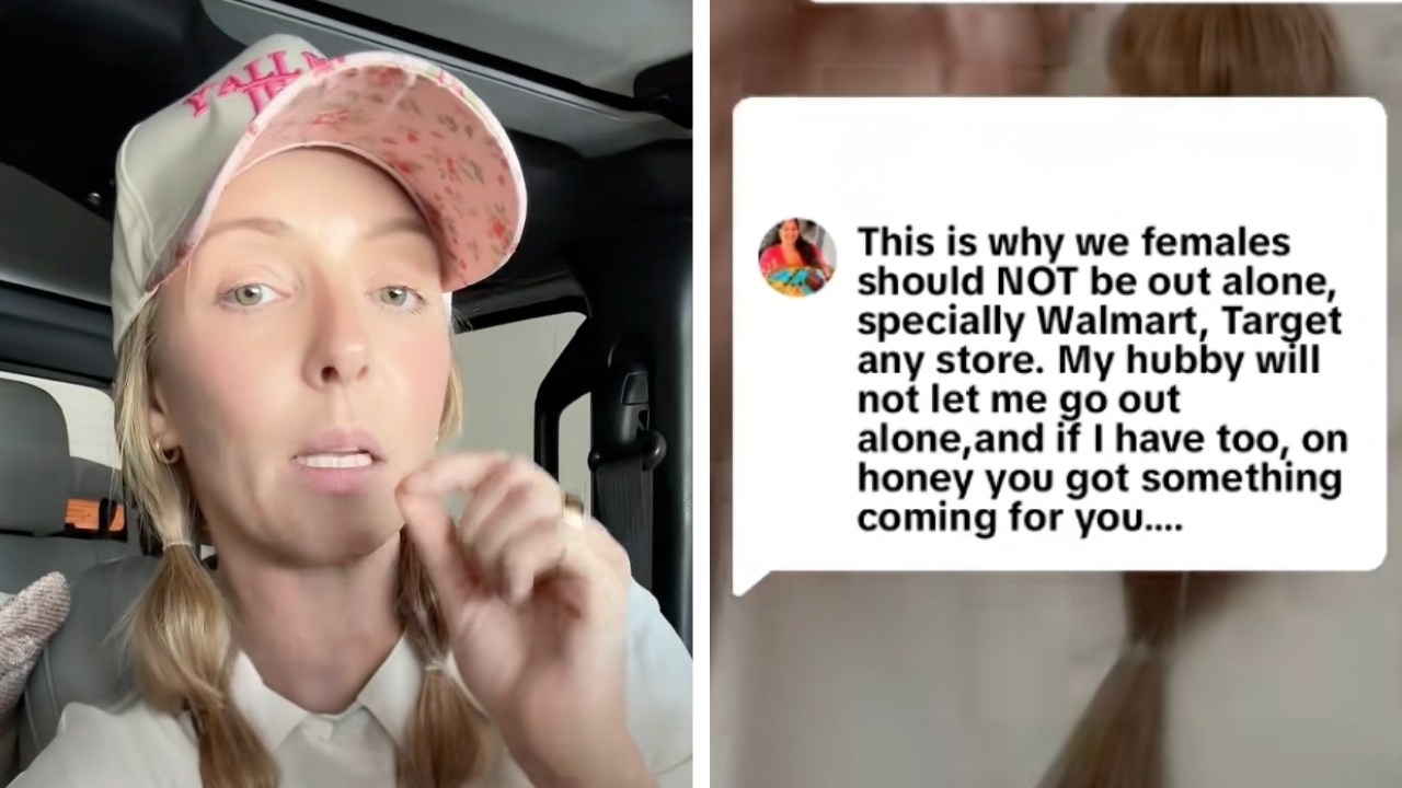 Woman followed at Walmart responds to comment about why women shouldn't go out alone.