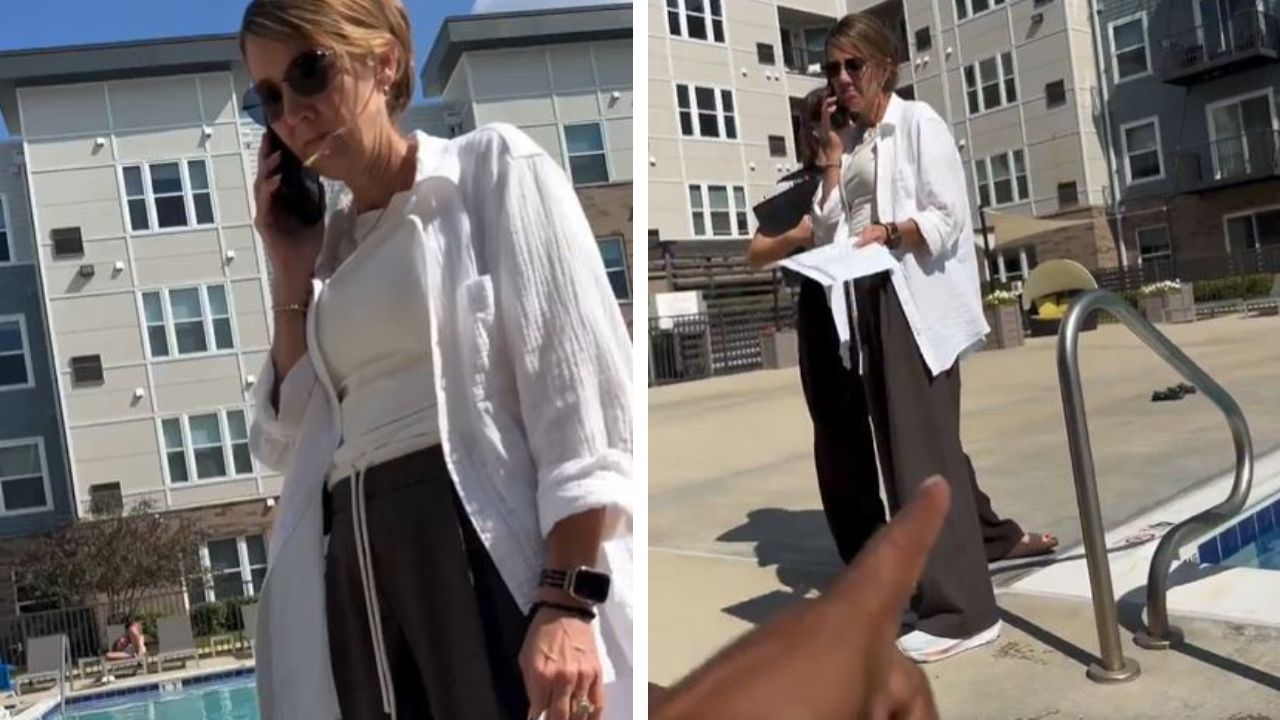 Man calls out racist employee at pool.