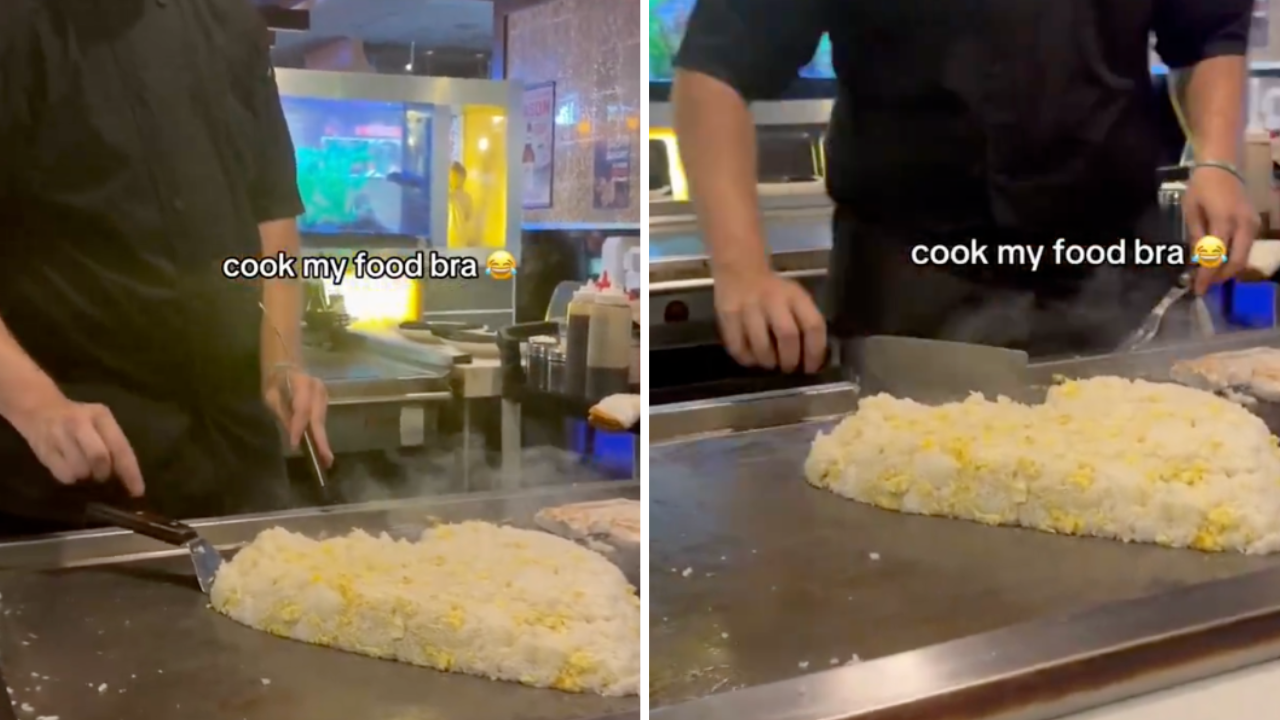 Man Frustrated Hibachi Chef Put On a Show ‘Cook My Food, Bra'