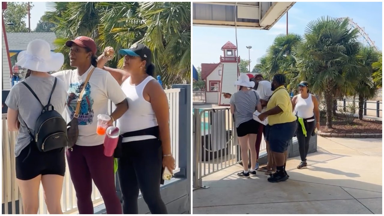 Grandparents Confront Woman At Theme Park After Claiming She Put Hands On Their Grandson 