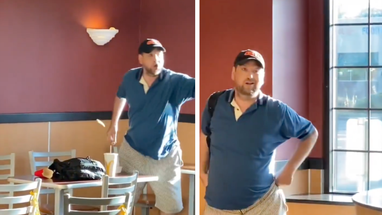 Man Has Meltdown in McDonalds ‘Clean Them Up!'
