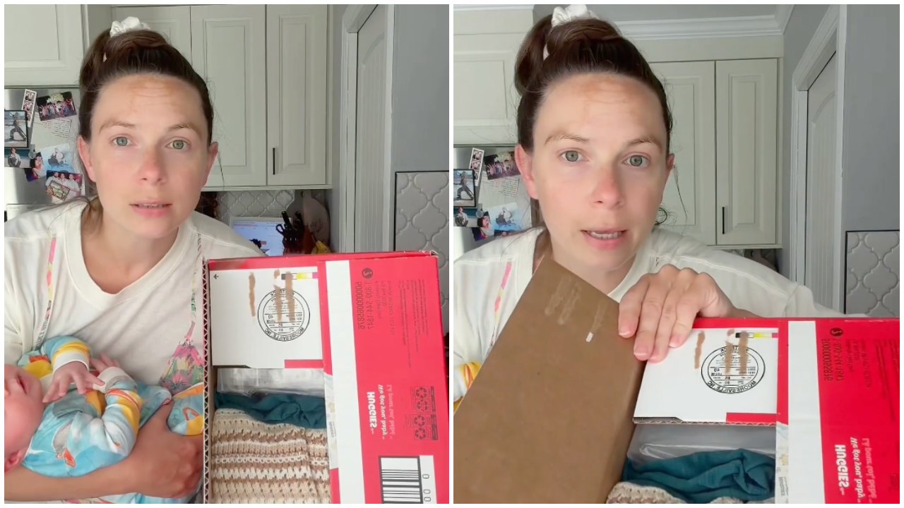 New Mom Finds Old Clothes Stuffed Inside New Box of Diapers From Target