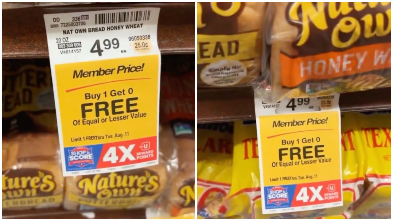 Store Accidentally Marks Bread Loaves ‘Buy 1 Get 0 Free’