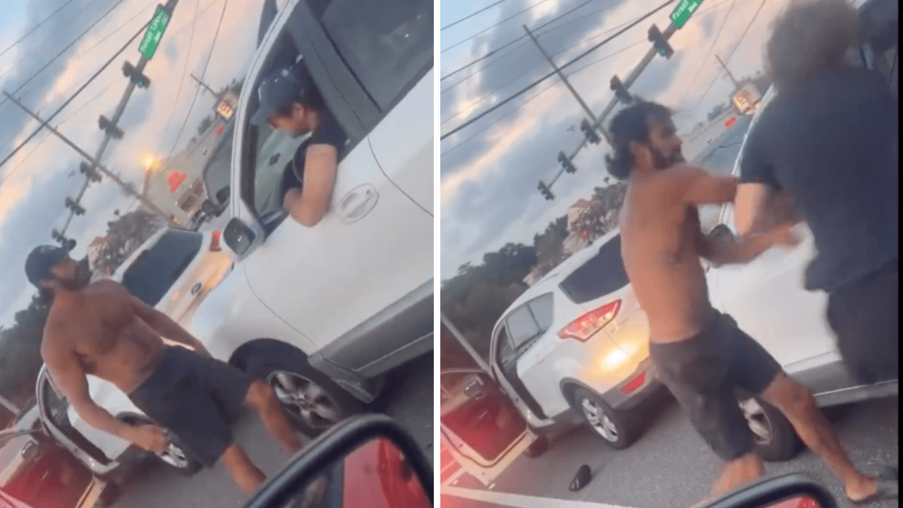 Traffic Incident Turns Into Scary Fight in the Middle of the Road