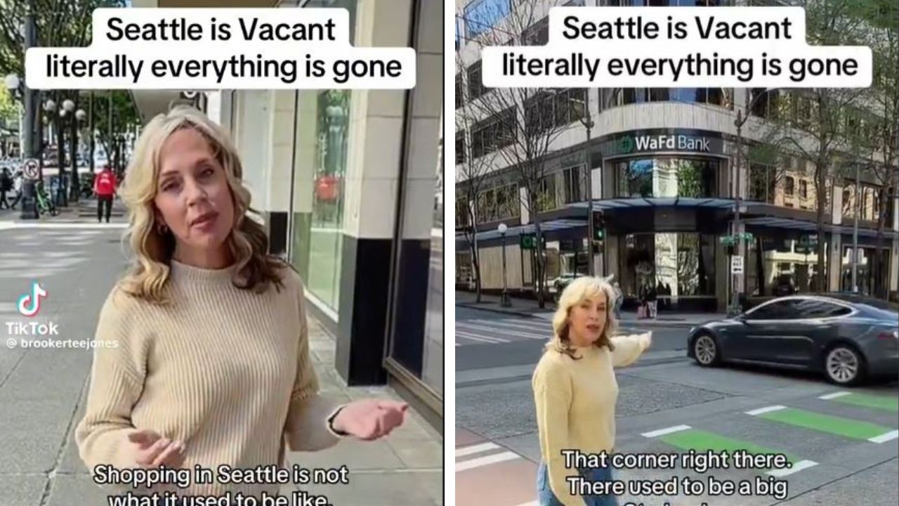 TikToker criticizes Seattle policies towards businesses.