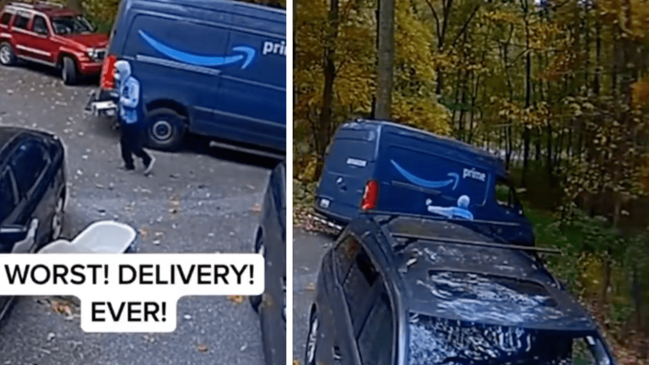 Amazon Driver Makes Embarrassing Mistake in Front of Family While Delivering a Package