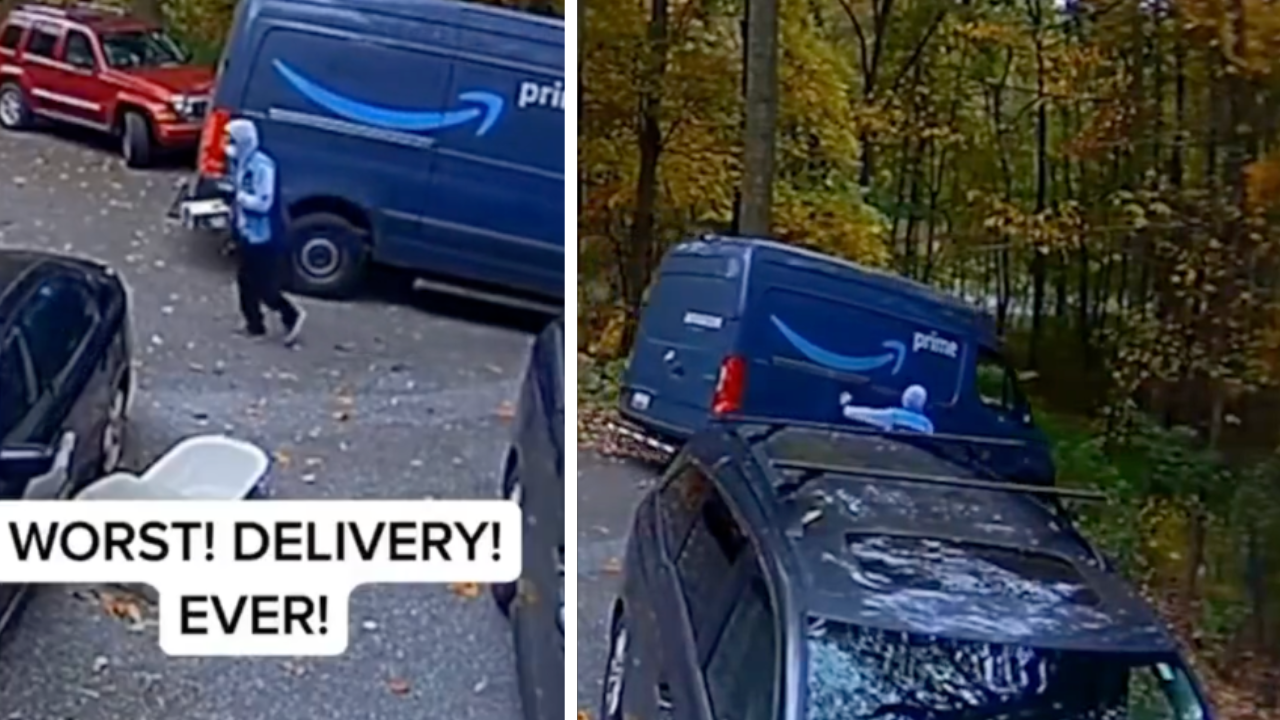 Amazon Driver Makes Embarrassing Mistake in Front of Family While Delivering a Package