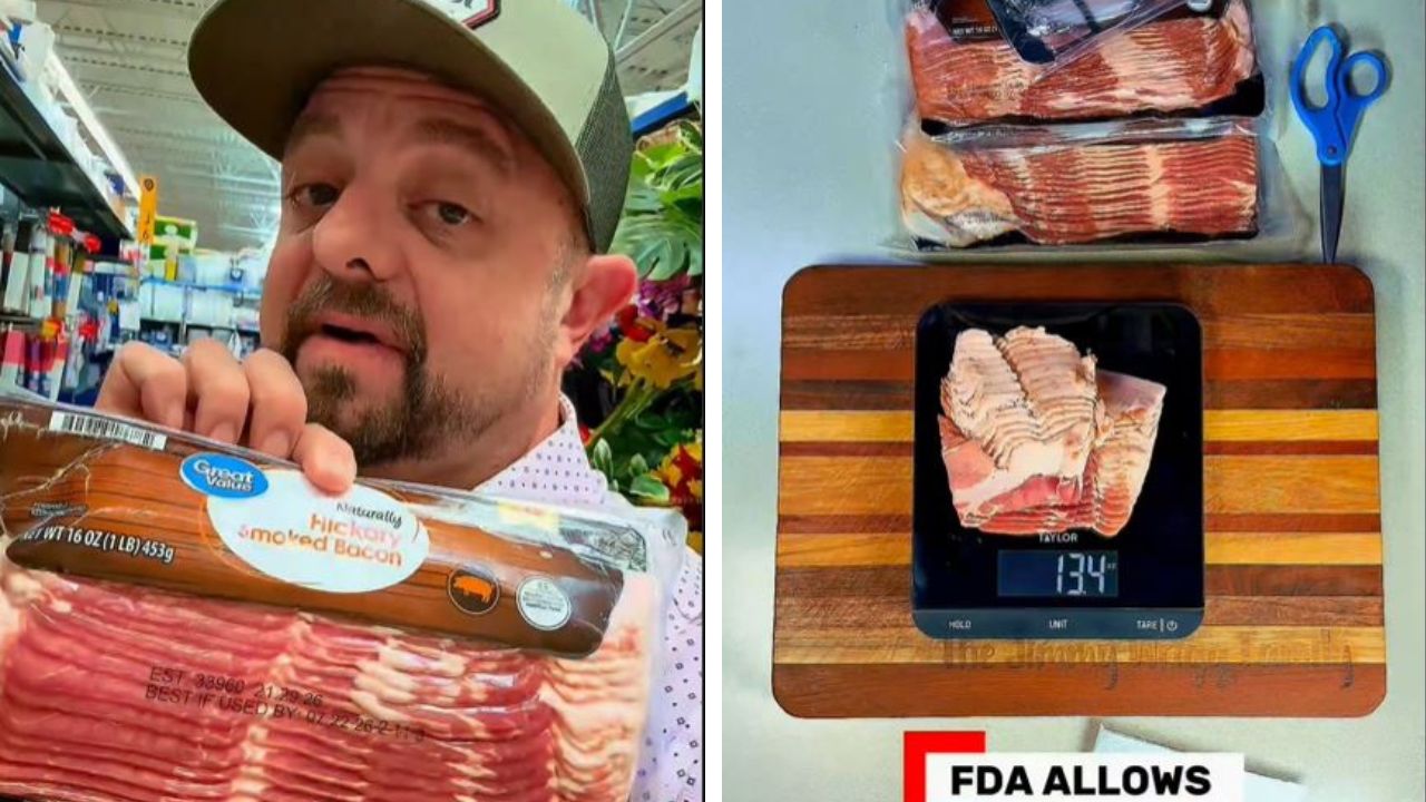 TikToker claims Walmart bacon is underweight.