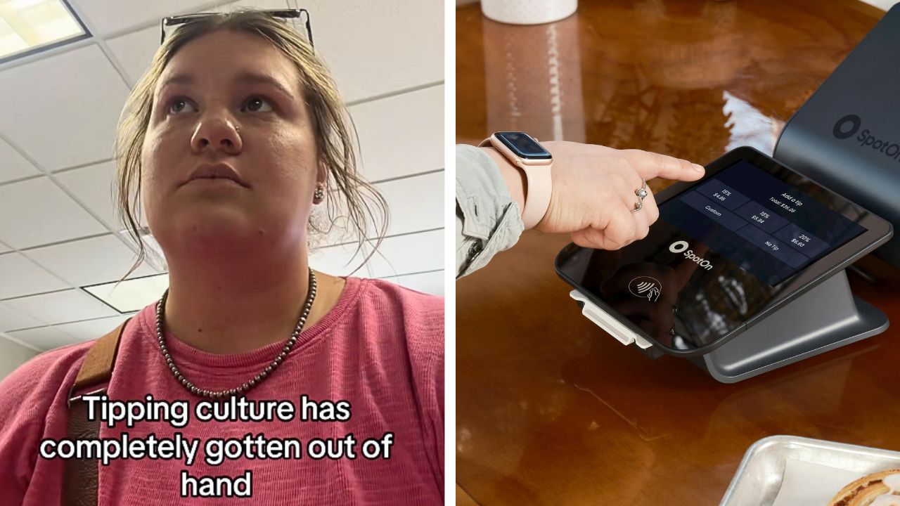 A TikTok about a salon adding a 15% tip to a bill without permission sparks a debate over tipping culture.