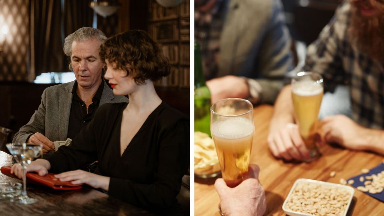 A busy pub table becomes the center of a debate about personal space and social etiquette.