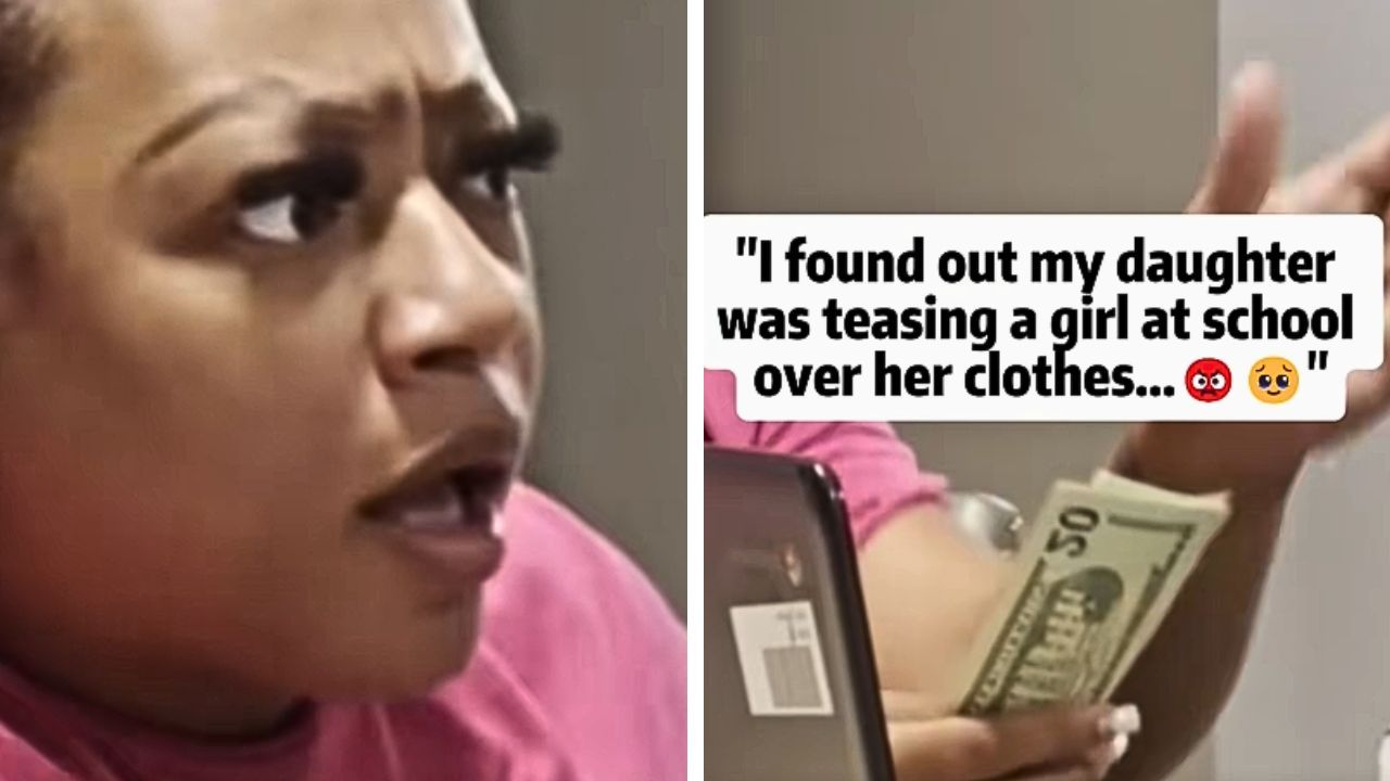 A mother confronts her daughter about bullying a classmate.