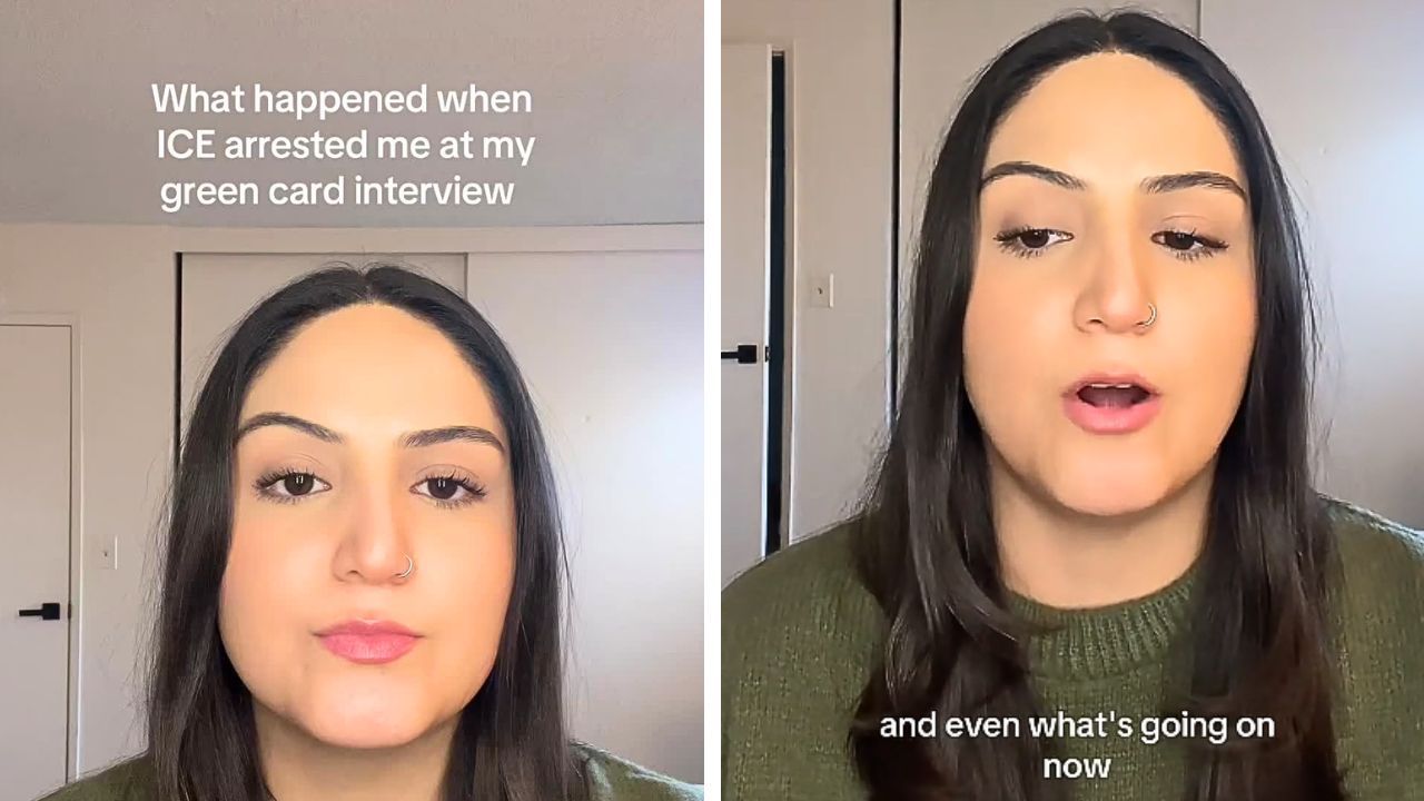 A woman’s TikTok account of an ICE arrest during a green card interview sparked debate over immigration enforcement.