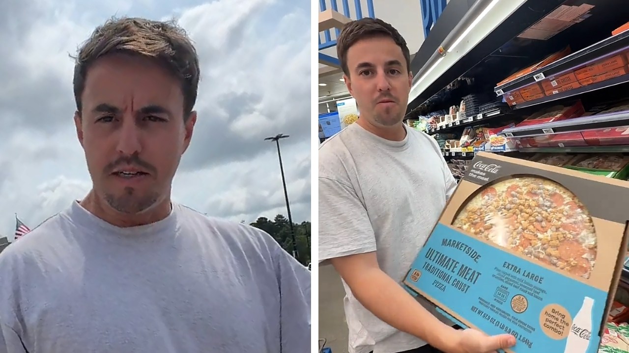 American woman's boyfriend from the UK gets overstimulated at Walmart.