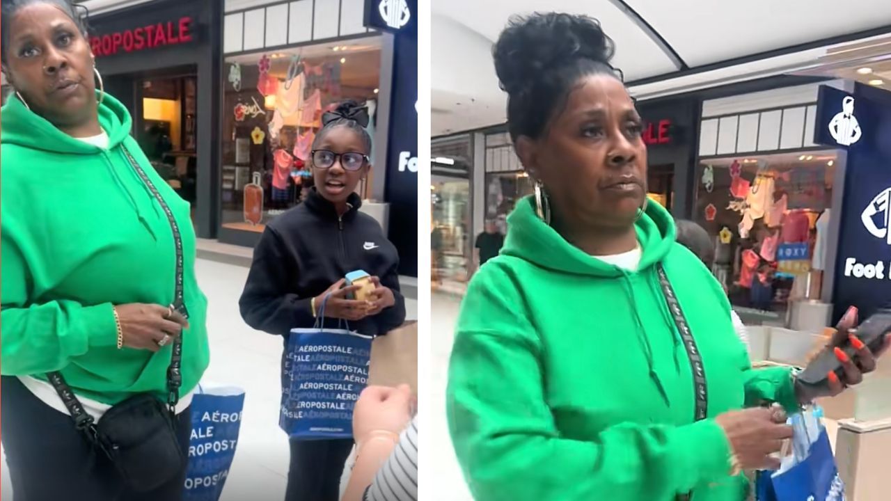 Woman refuses mall tip and leaves her young companion stunned.